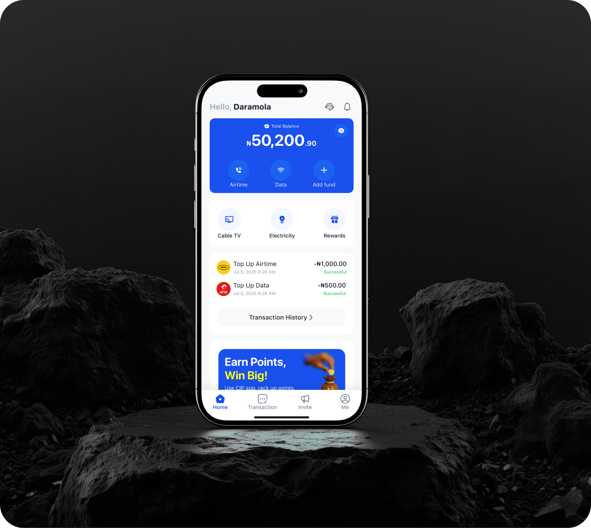 CIP TopUp Mobile Application